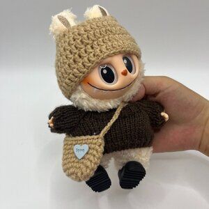 Doll Clothes, Labubu Knitted Four-Piece Set